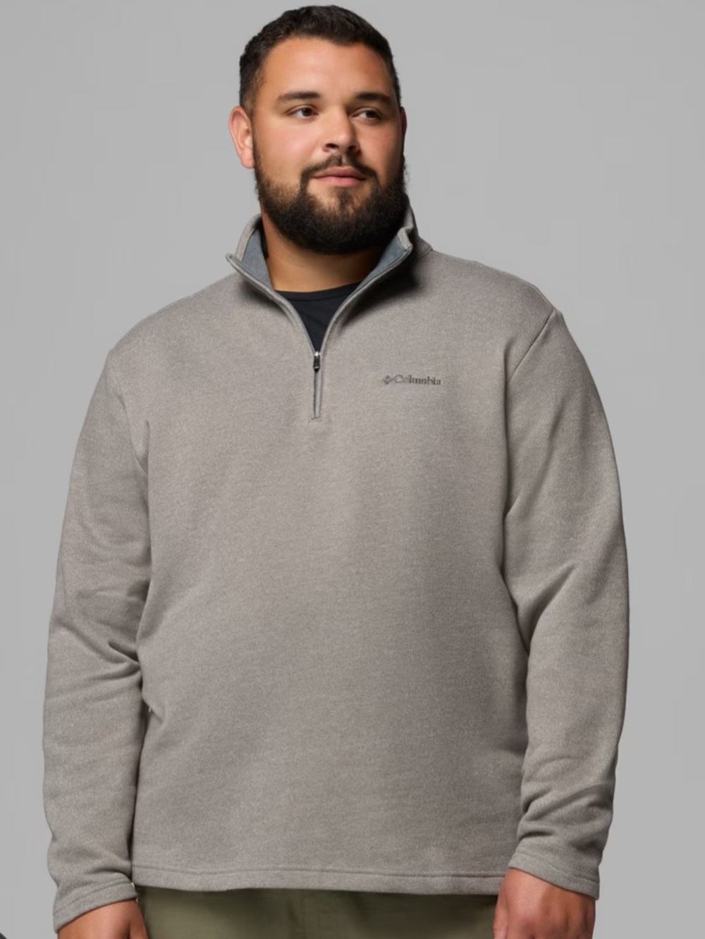 Mens Columbia Great Hart Mountain III Half-Zip Fleece Pullover Boulder Heather